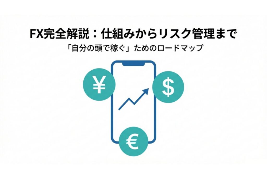 通貨ペアの売買とレバレッジ取引を示すFX概念イメージ